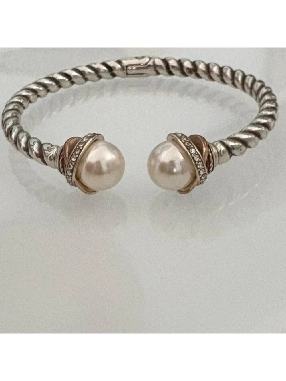 Brighton Neptune's Rings pearl twisted hinged bracelet NWT JF665D  $88